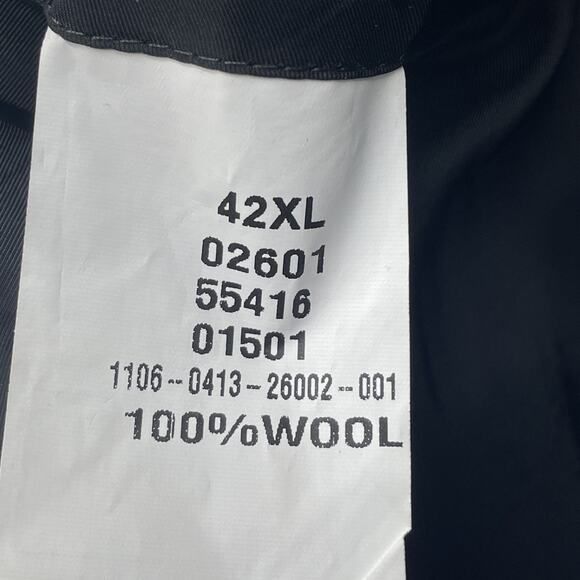 Jos A Bank Travelers Collection Mens 42XL Slim Fit Black Suit Jacket Blazer Wool - Picture 7 of 10